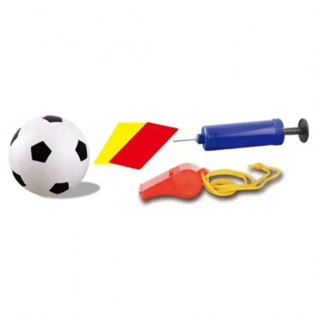 Set Poarta de Fotbal pentru Copii, Flippy, 80x120 cm, Minge, Cartonase, Pompa, Fluier, Interactiv, Distractiv, Galben [2]