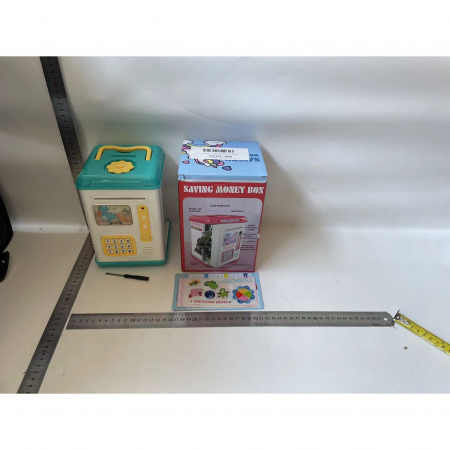 Set Pusculita pentru Copii, Flippy, Tip ATM, Parola cu Amprenta Albastru 580 g [1]
