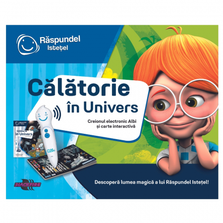 Jucarii, Copii & Bebe - Set Raspundel Istetel - Calatorie in Univers - Carte si Creion interactiv, +5 ani