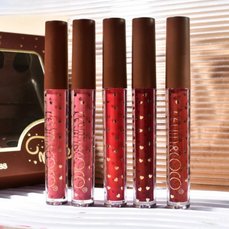 Lichidare Set Rujuri de Buze, KEVIN &amp; COCO, Be Mine 5 Culori, 14.4 x 10.9 x 2.5 cm, Roz/Rosu, Varianta A [2]