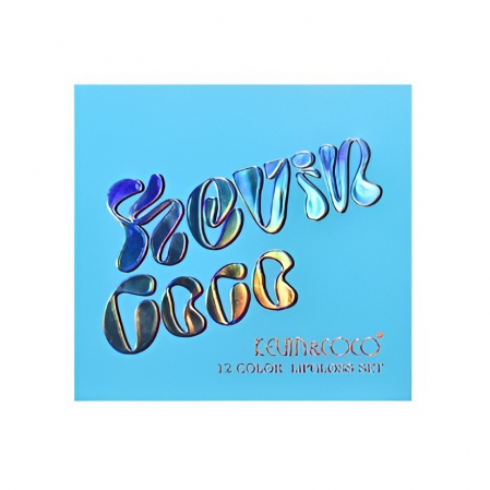 Set Rujuri de Buze, KEVIN &amp; COCO, 12 Culori, 17x14.8x2.9 cm, Diferite Nuante, LipGloss, Albastru [2]