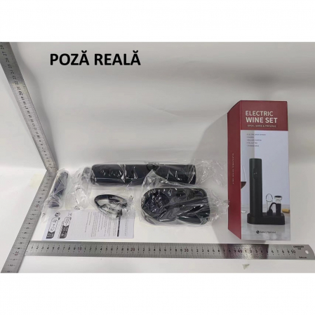 Set Tirbuson Electric din 5 piese, Flippy, Deschizator Electric, cu Baterii, Multifunctional, 23x14cm, Negru [4]