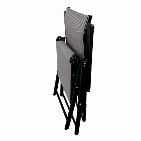 Sezlong pliabil de gradina din otel KLUGMEISTER KJF3792, pliabil, dimensiuni 165x48x115 cm, culoare gri [2]