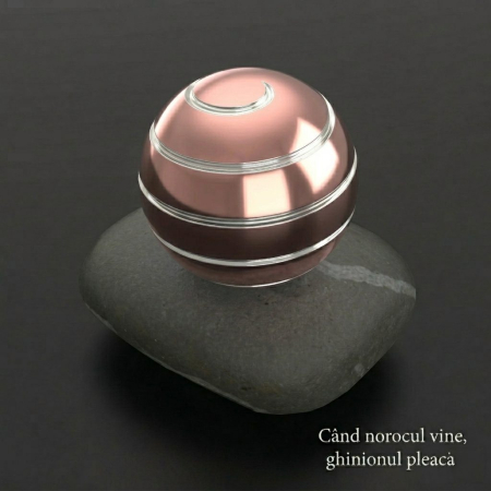 Sfera Fidget Spinner Metalic, Flippy, Corp Aliaj Zinc, Rulment Inox, Jucarie Antistres pentru Focus si Relaxare, Diametru 40 mm, Gadget pentru Birou, Scoala, Cadou pentru Copii si Adulti, Roz [6]