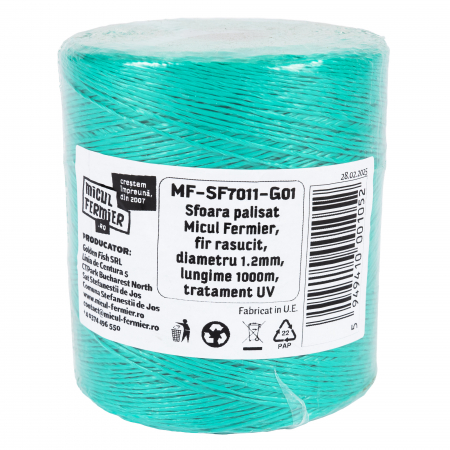 Foarfeci si Unelte de Gradinarit - Sfoara palisat Micul Fermier, fir rasucit, diametru 1.2mm, lungime 1000m, tratament UV