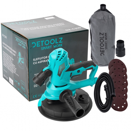 Bricolaj - Slefuitor pereti cu aspiratie Detoolz 750 W, 2500 Rpm, Ø180 mm