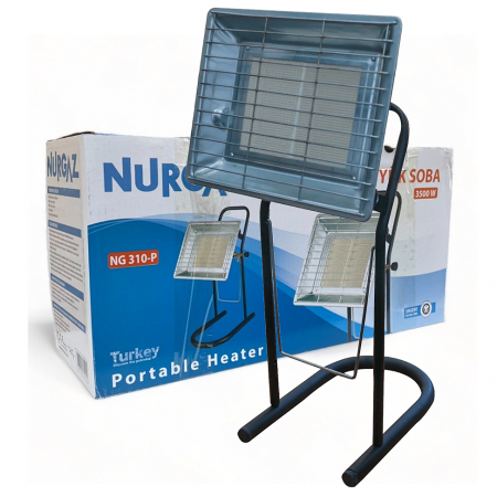Plite & aragaze - Soba cu arzator mare cu suport, 3500 W, 220 g/h, Invelis din tabla galvanizata