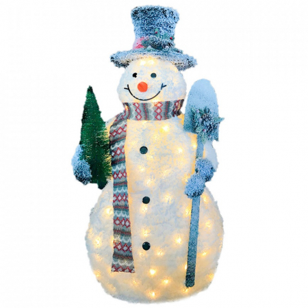 Om de zapada pe cadru de sarma cu material textil, decoratiune de interior, dimensiune 57x39x120cm, 80 led-uri lumina calda,cu jocuri de lumini, alimentare priza, MI-701 [0]