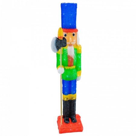 Decoratiune de exterior cu lumini , Spargator de nuci, din acril, dimensiune 20x19x94 cm, 8 jocuri de lumini, 100 led-uri, lumina rece, cablu de alimentare 3m, IP44, MI-1039 [0]