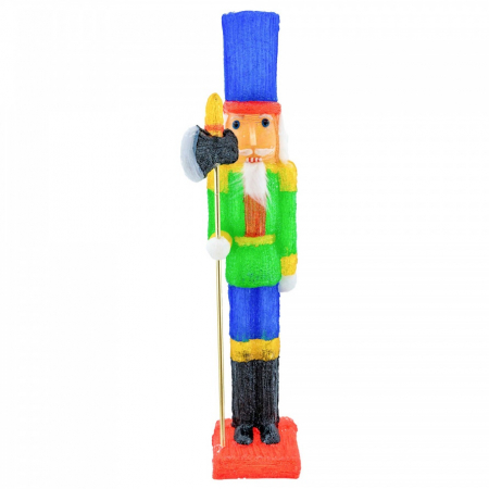 Decoratiune de exterior cu lumini , Spargator de nuci, din acril, dimensiune 20x19x94 cm, 8 jocuri de lumini, 100 led-uri, lumina rece, cablu de alimentare 3m, IP44, MI-1039 [1]