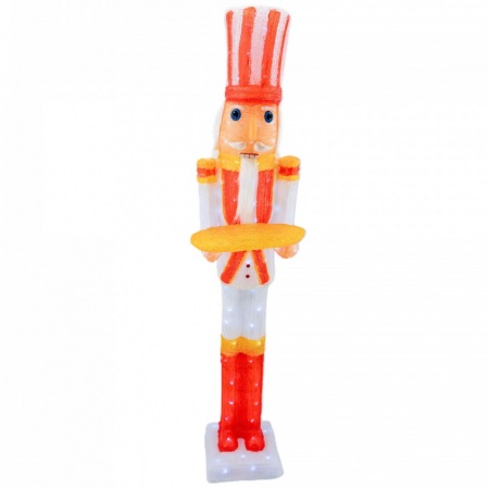 Spargator de nuci, decoratiune de exterior din acril cu lumini, 160 led-uri lumina rece, dimensiune 28x30x125 cm, 8 jocuri de lumini, IP 44, MI-1031 [0]