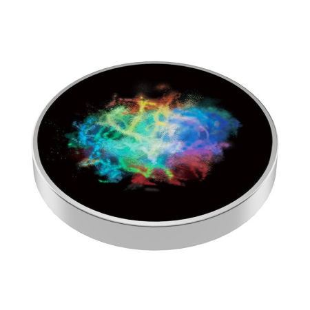 Jucarii, Copii & Bebe - Spinner Giroscopic Metalic, Flippy, Jucarie Rotativa Anti-stres, Otel Inoxidabil, 3.8 x 0.6 cm, Efect Optic Galaxie, Model Coddington's Nebula