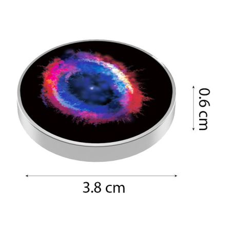 Spinner Giroscopic Metalic, Flippy, Jucarie Rotativa Anti-stres, Otel Inoxidabil, 3.8 x 0.6 cm, Efect Optic Galaxie, Model Galaxy in Eridanus [2]