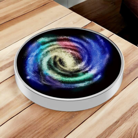 Spinner Giroscopic Metalic, Flippy, Jucarie Rotativa Anti-stres, Otel Inoxidabil, 3.8 x 0.6 cm, Efect Optic Galaxie, Model Milky Way [5]