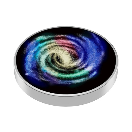 Jucarii, Copii & Bebe - Spinner Giroscopic Metalic, Flippy, Jucarie Rotativa Anti-stres, Otel Inoxidabil, 3.8 x 0.6 cm, Efect Optic Galaxie, Model Milky Way