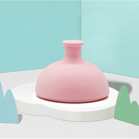 Jucarii, Copii & Bebe - Dispozitiv Terapeutic Sputa, Flippy, Cupa pentru Terapie Toracica, Dispozitiv de Eructare, pentru Sugari si Copii, 7.5 x 6 cm, din Silicon, Roz