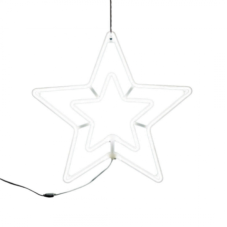 Decoratiuni, ornamente si articole Craciun - Stea luminoasa cu 5 colturi, Flippy, 60 Led