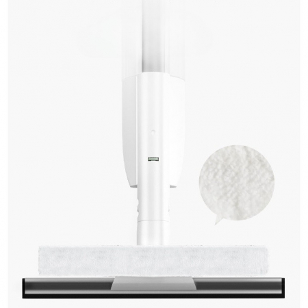 Lichidare Stergator de Geamuri Flippy, cu Doua Fete, Tija Telescopica, cu Recipient de Lichid, Laveta din Microfibra, Racleta Silicon, 120 cm, Alb [6]