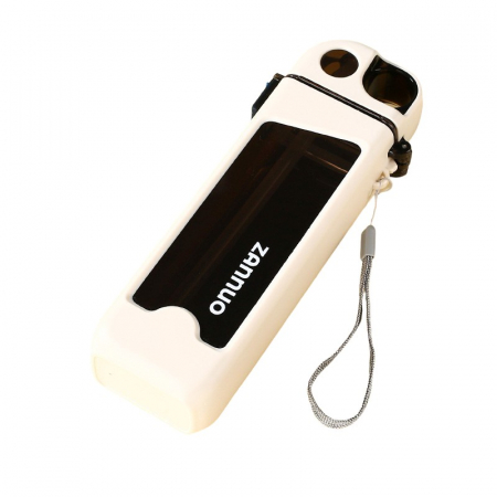 Bucatarie si electrocasnice - Sticla de Apa pentru Sport, Flippy, 350 ml, cu Pai si Capac, 23x7x4.4 cm, Buton de Blocare, din PC, Alb
