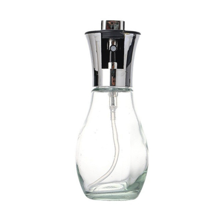 Sub 99 Lei - Sticla de ulei cu Pulverizator, Flippy, Sticla pentru Lichide de Bucatarie, Otet, Sos, 16.7 x 5.2 cm, Volum 200 ml, Silver