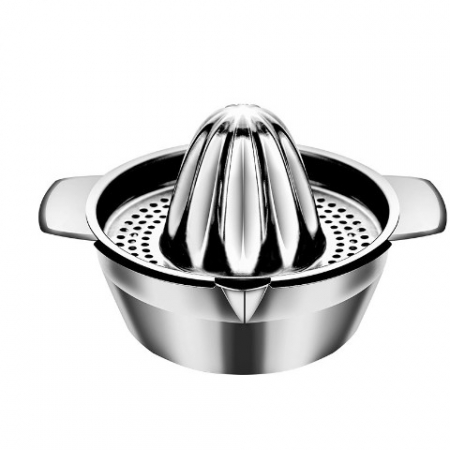 Ustensile de bucatarie - Storcator de Citrice Manual, Flippy, Rezistent, Usor de Folosit si Depozitat, Durabil, Calitativ, 16 x 7 x 13 cm, Inox, Argintiu