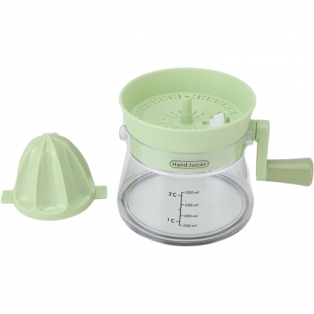 Storcator de Citrice Manual, Flippy, Rezistente, Usor de Folosit si Depozitat, Durabil, Calitativ, 16.5x13cm, Transparent/ Verde [2]