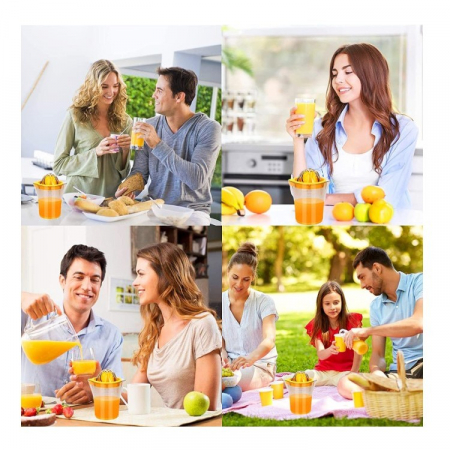 Storcator manual citricie Flippy, cu recipient de 600 ml, 15x8.5x13.5 cm, material ABS, Transparent [2]