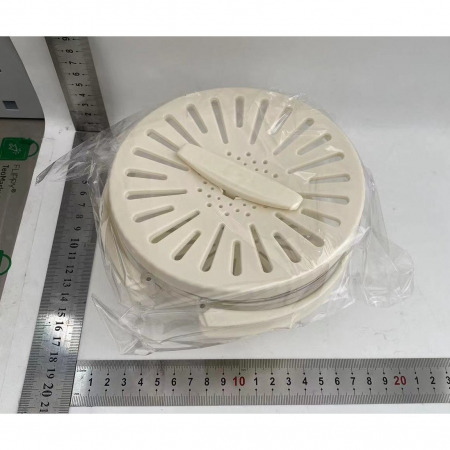 Strecuratoare 2 in 1 pentru Fructe si Legume, Flippy, Cos de Scurgere si Cutie de Depozitare, 15.5 x 8.3 cm, din PP, cu Maner si Capac, Alb [1]