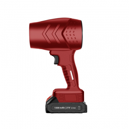 Pentru Casa si Camping - Suflanta de Aer Multifunctionala Portabila, Flippy, Incarcare Auto, pentru Gratar, Masina, Indepartare Frunze si Praf, 1500 mAh, Viteta de Rotatie 25000 RPM, 2 Baterii de Li si Incarcator, Visiniu