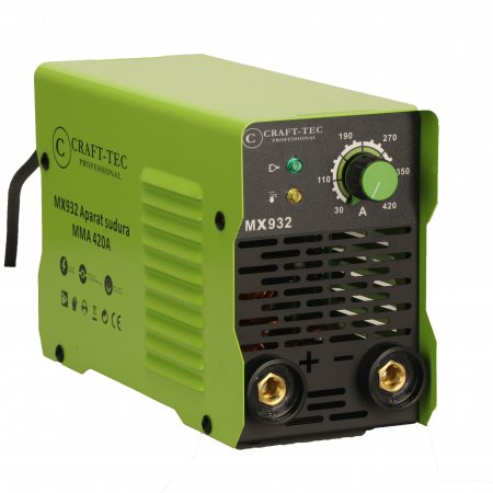 *Deteriorat* Invertor de sudura 420 A, Craft-tec MMA, electrod 1.6 - 5 mm, protectie supraincalzire, ventilator de racire [3]