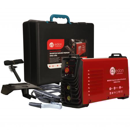 Invertoare - *Super pret* Invertor de sudura 475 A, EDON MMA, electrod 1.6 - 5 mm, Hot Start, Arc Forta, Anti - Stick, cabluri 3M