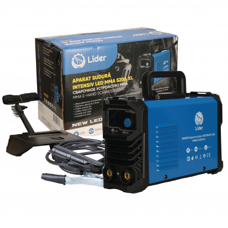 Invertoare - *Super pret* Invertor de sudura 520 A, LIDER XL MMA, electrod 1.6 - 5 mm, Hot Start, Arc Forta, Anti - Stick, cabluri 3M