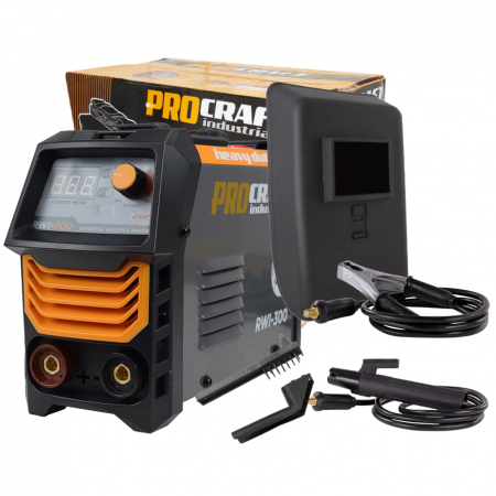 Lichidari de stoc - Invertor MMA Procraft RWI 300 INDUSTRIAL Profesional, Heavy Duty, Racire fortata, electrozi 4 mm