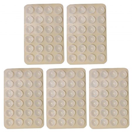 Suport Adeziv Universal, Flippy, pentru Telefon/Tableta, cu 24 Ventuze, potrivit pentru Tik-Tok/Selfie/Vizionare Video, din Silicon, 8 x 5.5 x 1 cm, Transparent [3]