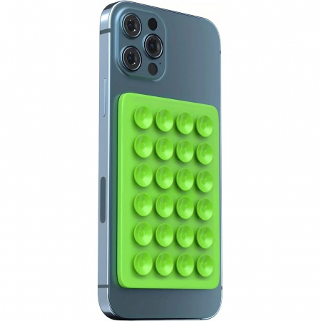 Suport Adeziv Universal, Flippy, pentru Telefon/Tableta, cu 24 Ventuze, potrivit pentru Tik-Tok/Selfie/Vizionare Video, din Silicon, 8 x 5.5 x 1 cm, Verde [4]