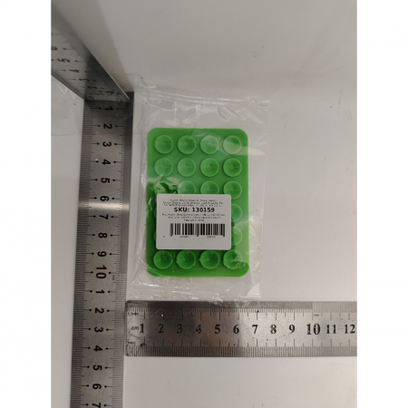 Suport Adeziv Universal, Flippy, pentru Telefon/Tableta, cu 24 Ventuze, potrivit pentru Tik-Tok/Selfie/Vizionare Video, din Silicon, 8 x 5.5 x 1 cm, Verde [5]