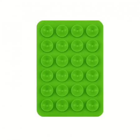 Suport Adeziv Universal, Flippy, pentru Telefon/Tableta, cu 24 Ventuze, potrivit pentru Tik-Tok/Selfie/Vizionare Video, din Silicon, 8 x 5.5 x 1 cm, Verde [2]