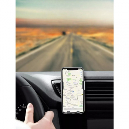 Suport auto cu incarcare wireless (inductie), Fast Charge WUW W2 negru [7]