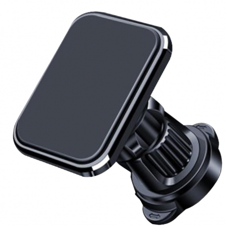 GSM - Suport Auto pentru Telefon, Flippy, MagSafe, cu Magnet, Prindere Grila de Ventilatie, Detalii Fine, Rotativ 360 de Grade, Plastic Magnet Silicon, 5.1x3.9 cm, Negru