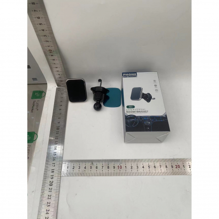 Suport Auto pentru Telefon, Flippy, MagSafe, cu Magnet, Prindere Grila de Ventilatie, Detalii Fine, Rotativ 360 de Grade, Plastic Magnet Silicon, 5.1x3.9 cm, Negru [1]