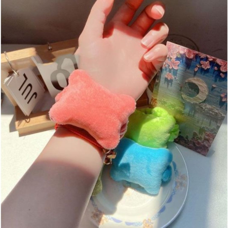 Suport de Mana, Flippy, Pernuta pentru Incheietura cu Banda Elastica, pentru Mouse, Moale, 7.5 x 7 cm, Roz [4]