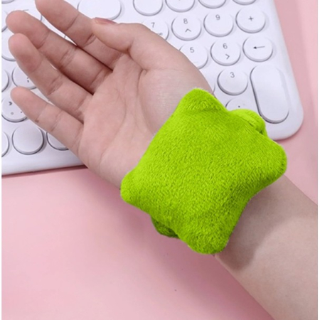 Suport de Mana, Flippy, Pernuta pentru Incheietura cu Banda Elastica, pentru Mouse, Moale, 7.5 x 7 cm, Verde [2]