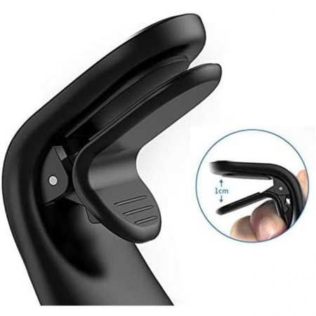 Suport de Telefon, Flippy, pentru Ventilatie, din ABS si Magnet, 3.8 x 3.7 x 6.2 cm, Universala, Argintiu [2]