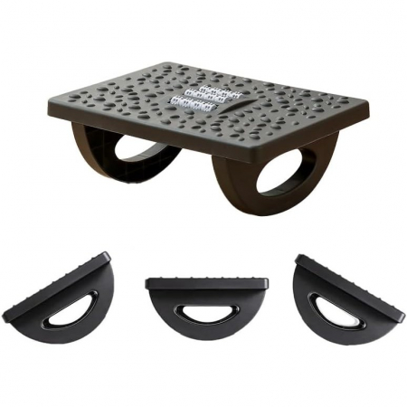 Suport Ergonimic pentru Picioare, Flippy, Plastic, cu Role de Masaj pentru Talpi, pentru Birou, Usor de Transportat, Detasabil, 33.5x24x12 cm, Negru [9]