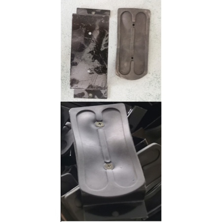 Piese de schimb vehicule electrice - Suport inferior cutie baterie cu garnitură pentru scuter electric RDB Sulina5 - piesă originală