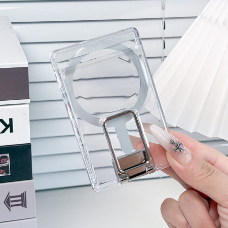 GSM - Suport Magsafe Magnetic pentru Telefon, Flippy, Suport pentru Card, Pc Transparent Argintiu