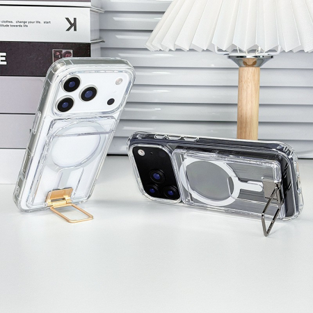 Suport Magsafe Magnetic pentru Telefon, Flippy, Suport pentru Card, Pc Transparent Argintiu [4]