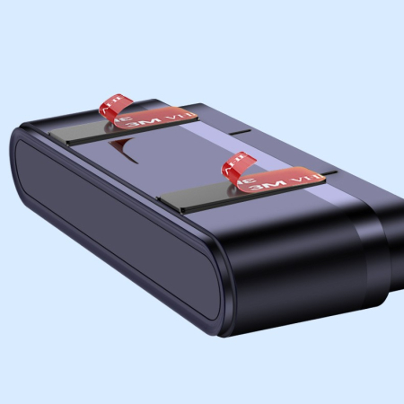 Suport Numar de Telefon pentru Parcare Auto, Flippy, Suport pentru Numarul de telefon, Banda glisanta pentru Ascundere, Banda Adeziva Inclusa, 120 x 48 x 24 mm, Cifre Verzi, Negru Mat [5]