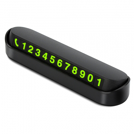 Suporti auto - Suport numar telefon Flippy, afisaj parcare numar telefon/parcare temporara, Negru
