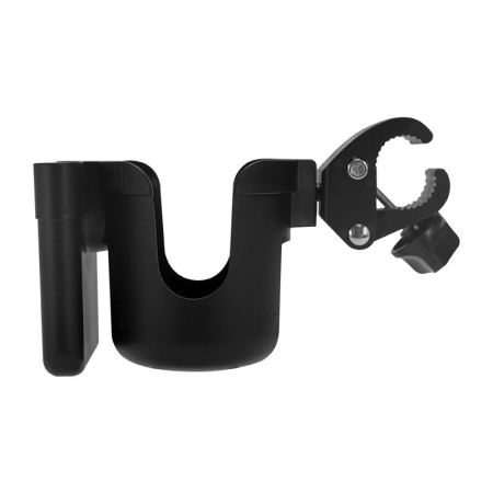 Sub 99 Lei - Suport pentru Pahar si Telefon, Flippy, Suport Universal pentru Sticle cu Fixare de bara, Compatibil cu Bicicleta, Carucior pentru Bebelusi, 20 x 10 x 9.5 cm, Negru